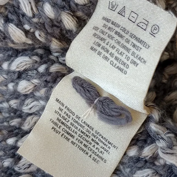 Anthropologie Angel of The North Tipperary Frayed Button Cardigan Jacket Grey S - Picture 9 of 13